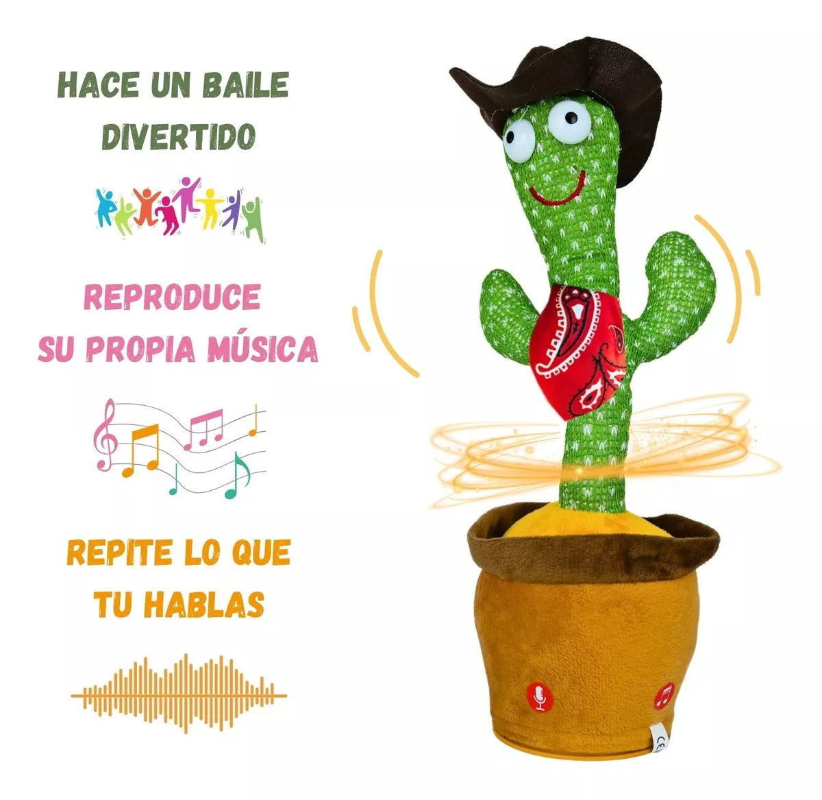 Cactus Bailarín Imita Voz Musica